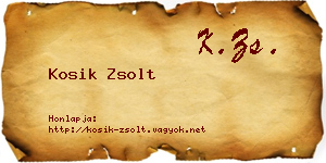 Kosik Zsolt névjegykártya