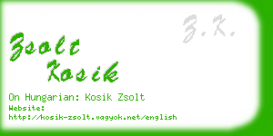 zsolt kosik business card